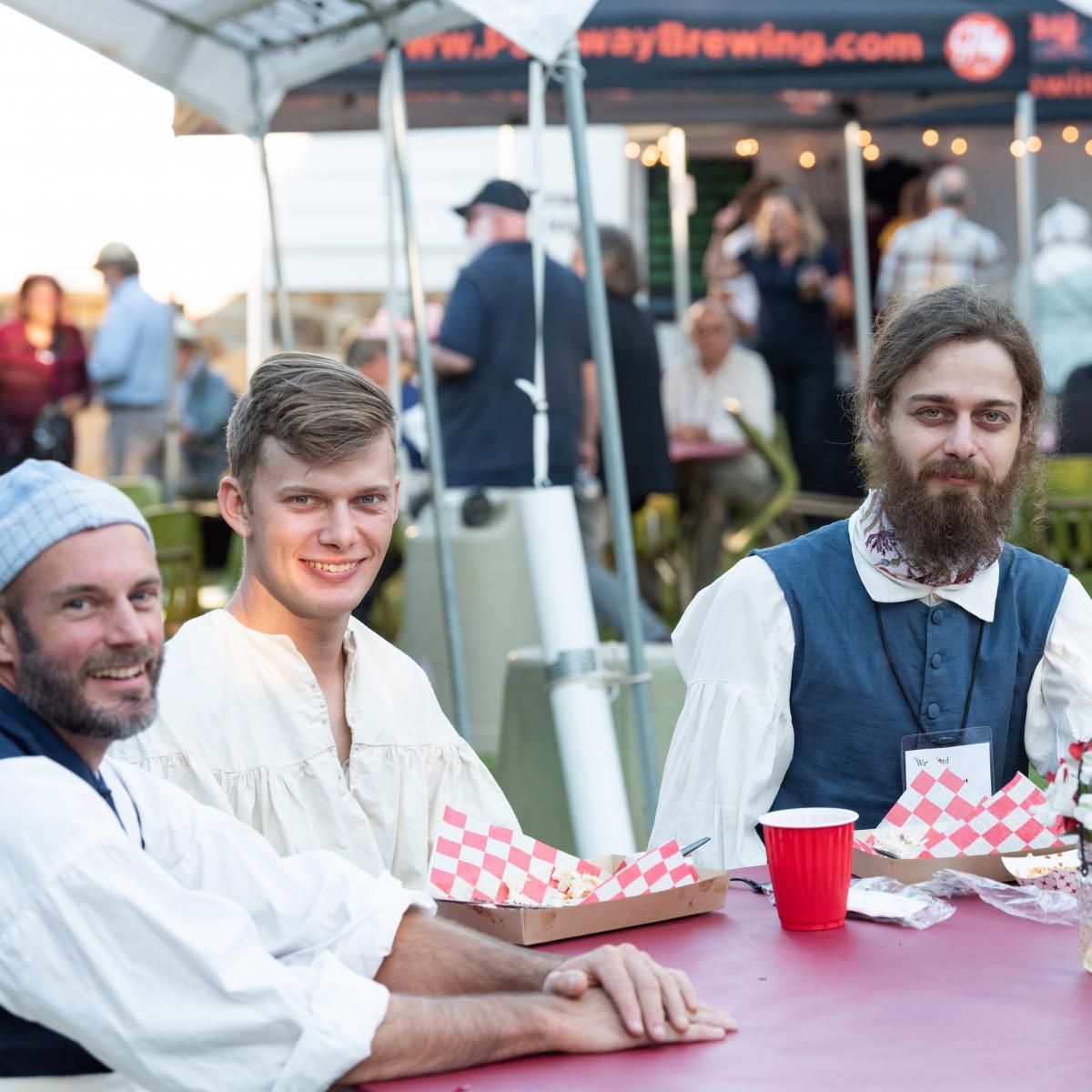 Artisans enjoying the Friday night BBQ  (2021; Jennifer Jules Studios)