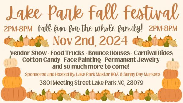 Village Of Lake Park Fall Festival 2024