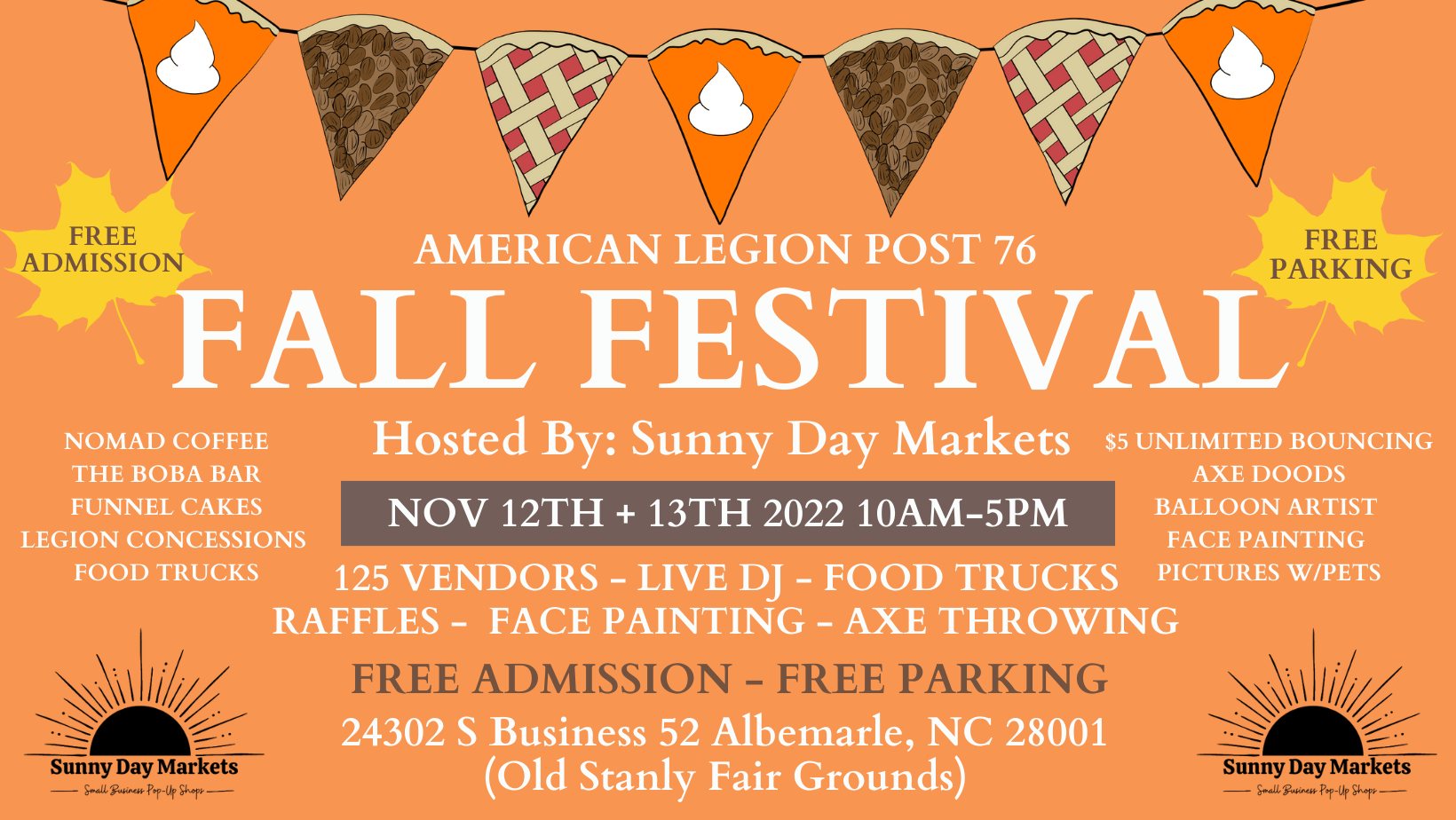 American Legion Post 76 Stanly Fall Festival 11/12-11/13 - Eventeny