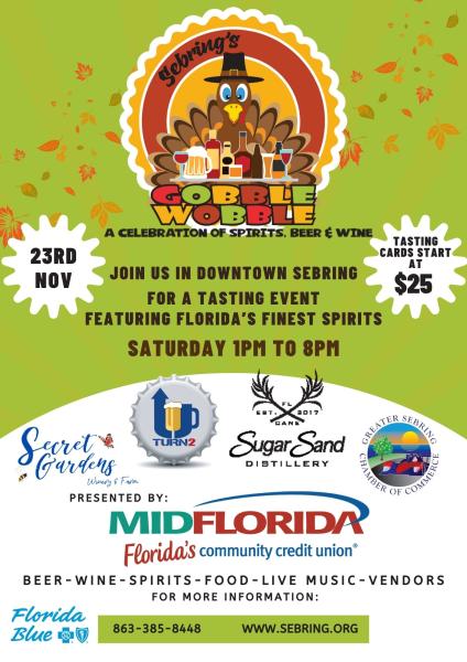 Sebring's Gobble Wobble- A Celebration of Spirits, Beer and Wine!