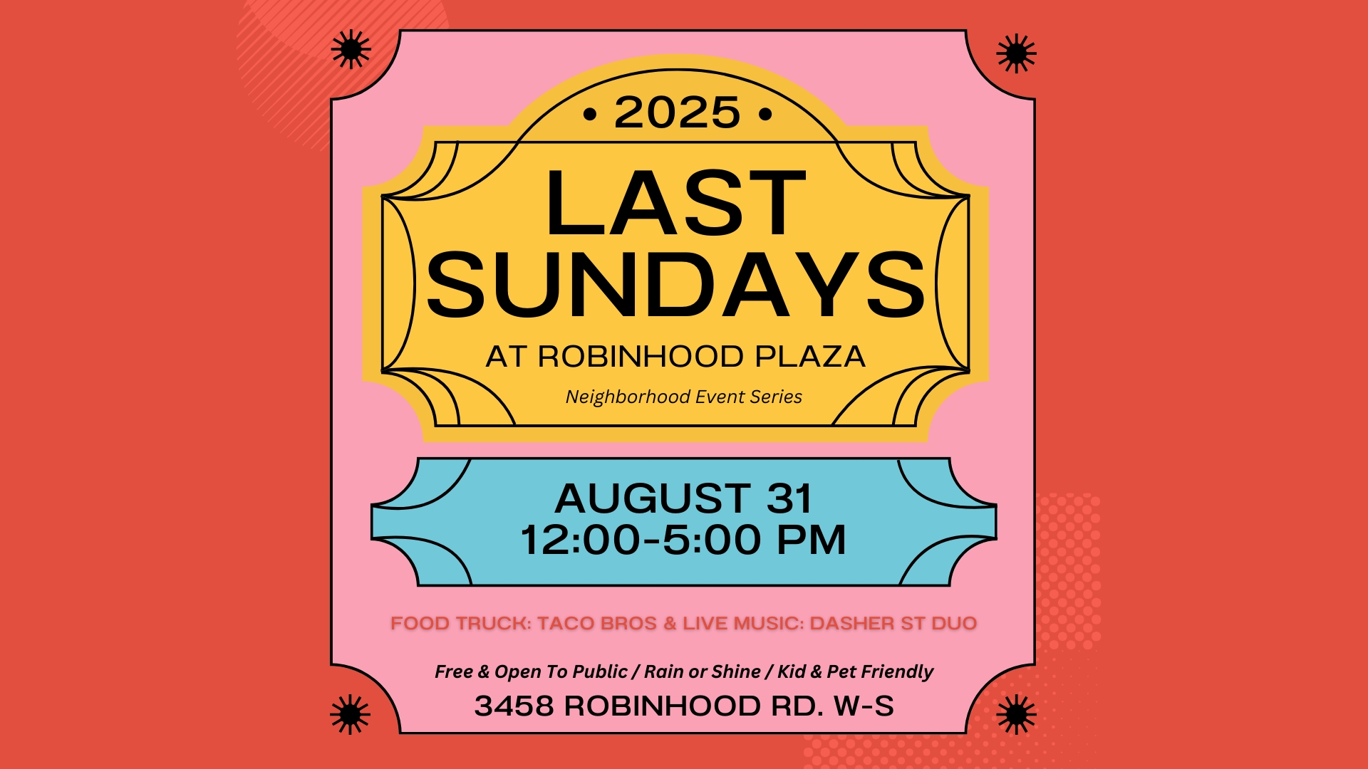 08.31.25 - Last Sundays at Robinhood Plaza