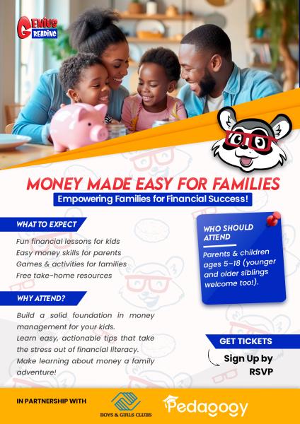 Reggie Raccoon's Money Made Easy for Families Workshop