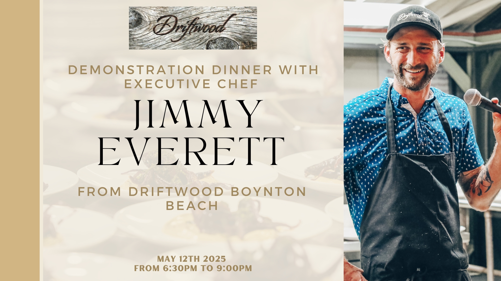 Demonstration Dinner with Executive Chef Jimmy Everett from Driftwood Boynton Beach cover image