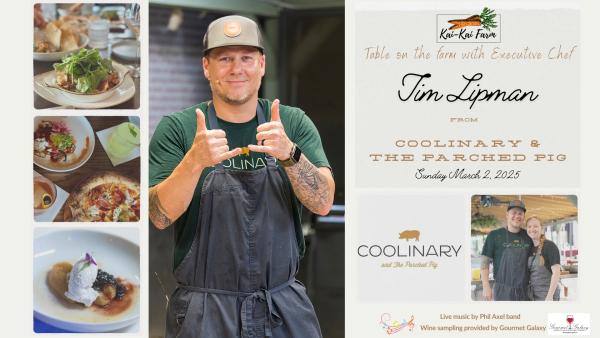 Dinner by Executive Chef Tim Lipman from Coolinary and The Parched Pig