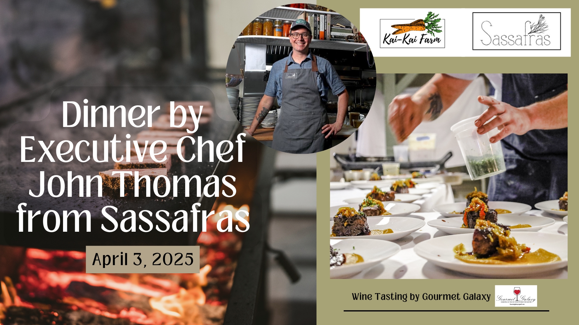 Kai Kai Farm wine pairing dinner by Chef John Thomas from Sassafras