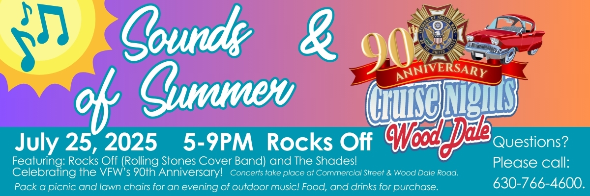 Sounds of Summer and Cruise Night -•	7/25/25 - Rocks Off and the Shades!