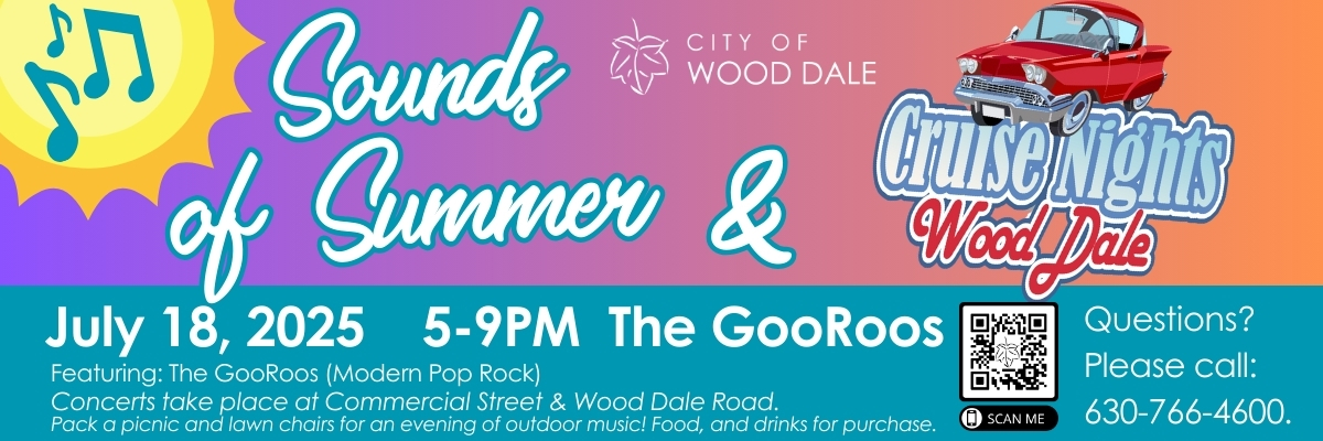 Sounds of Summer and Cruise Night - •	7/18/25 - GooRoos (Modern Pop Rock)