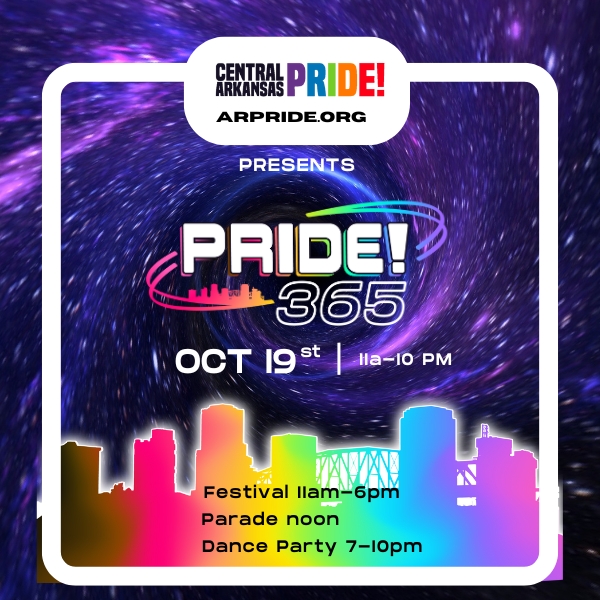 Oct 19th -12th Annual 2024 Central Arkansas PRIDE  Fest and Parade -Theme is PRIDE365 cover image