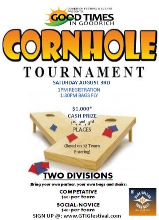 Goodtimes In Goodrich Cornhole Tournament