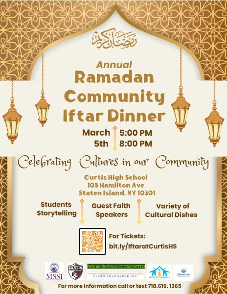 Annual   Ramadan Community  Iftar At Curtis High school