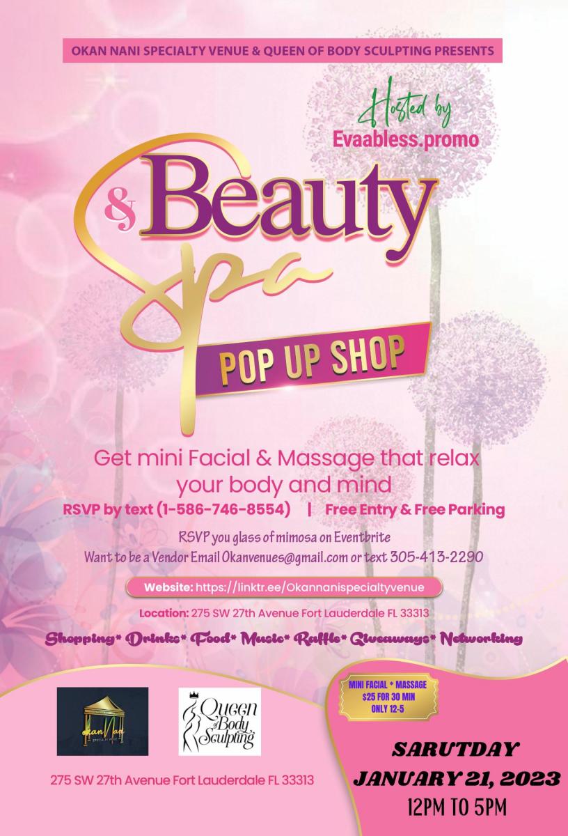 Beauty  & Spa Pop up Shop