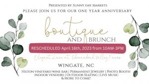 Sunny Day Markets Presents Boutiques + Brunch