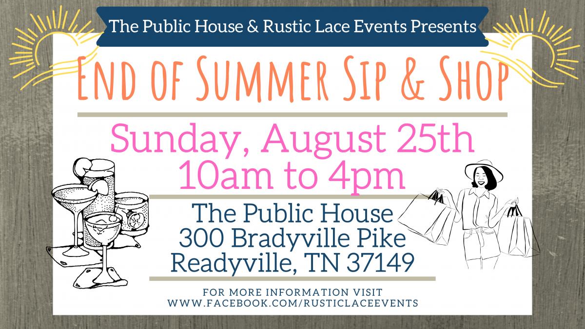 End of Summer Sip & Shop