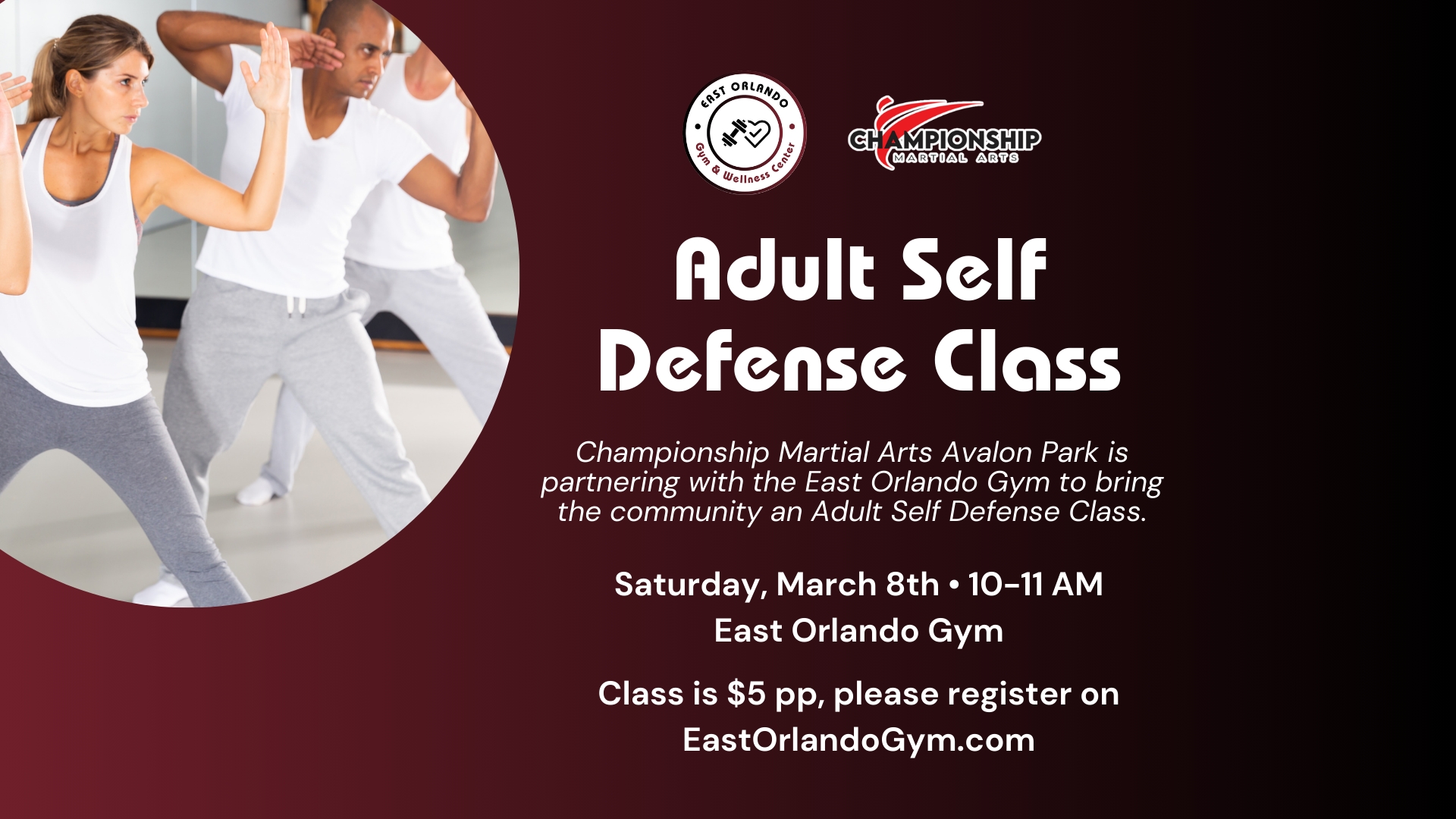 Adult Self Defense Class