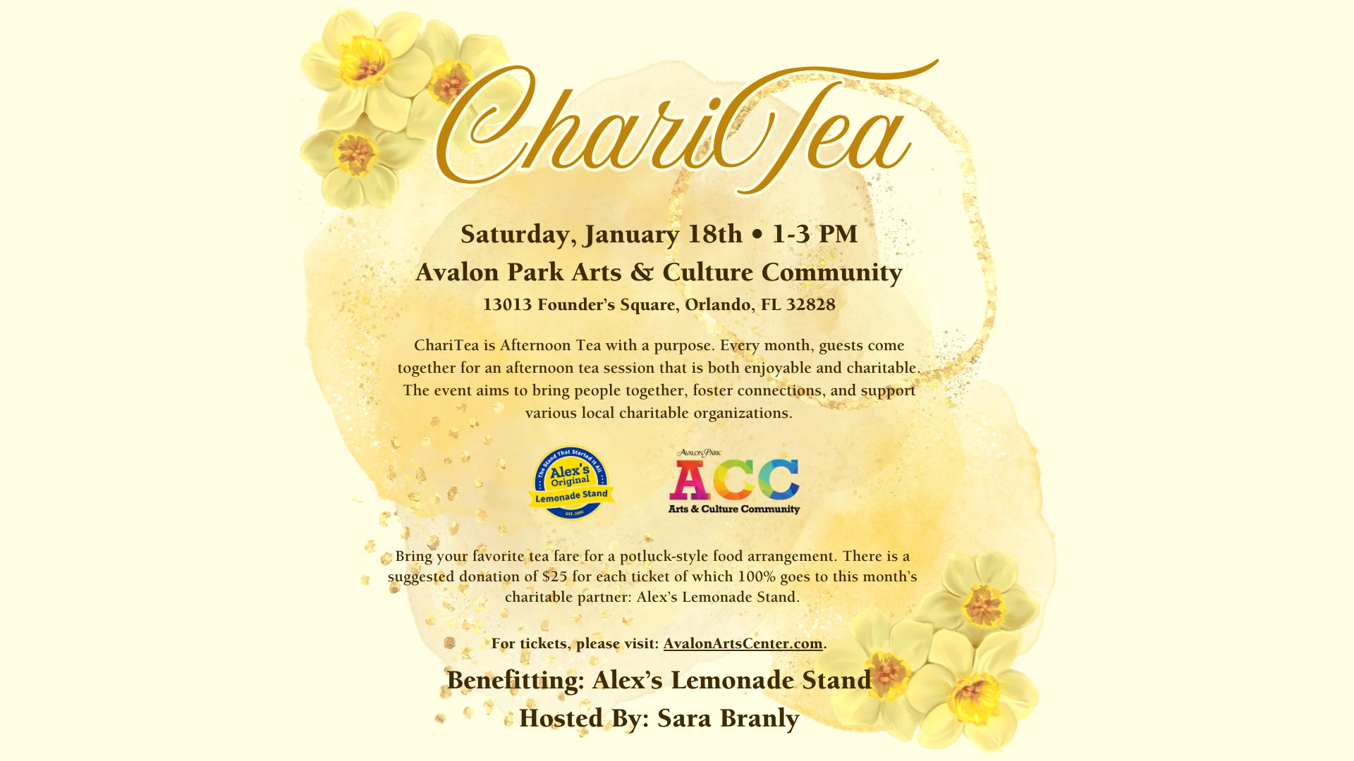 ChariTea - Benefitting: Alex’s Lemonade Stand