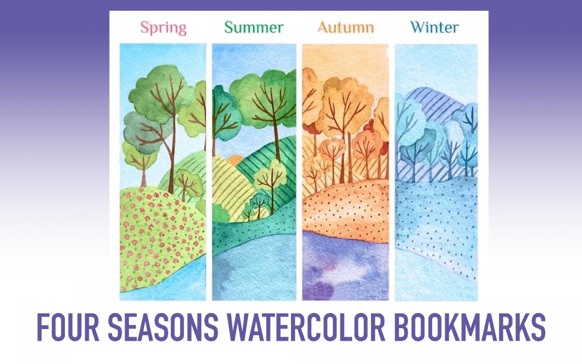 Four Seasons Watercolor Notecards/Bookmarks cover image