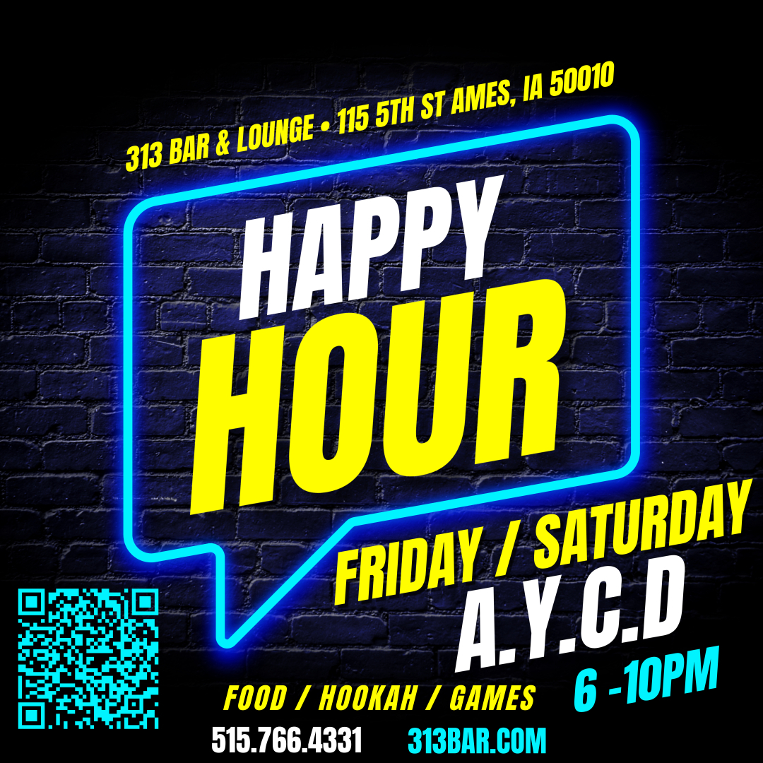 313 Bar & Lounge A.Y.C.D Happy Hour