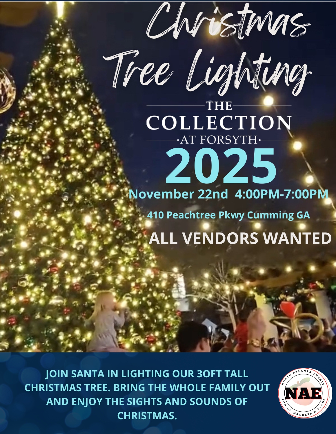 Tree Lighting at The Collection of Forsyth Outdoor Event