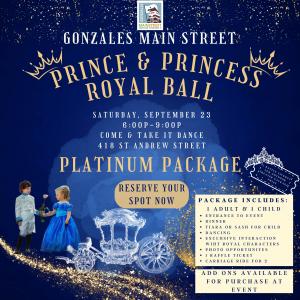 Platinum  Package - 1 adult & 1 child: entrance, dinner, tiara/sash, 1 raffle ticket, carriage ride cover picture