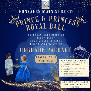 Upgraded Package - Includes 1 adult & 1 child: entrance, dinner, tiara/sash, 1 raffle ticket cover picture