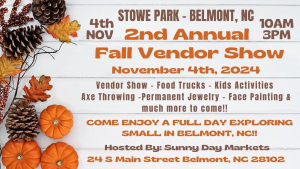 2nd Annual Fall Vendor Show