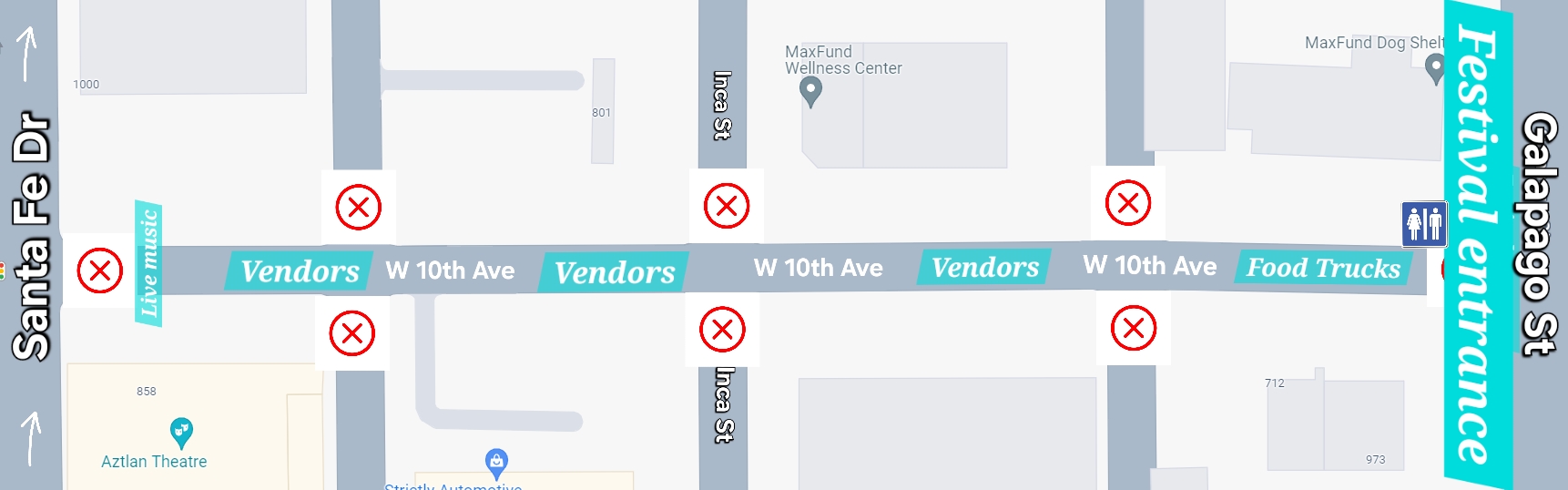 Site Map of Denver Street Fairs