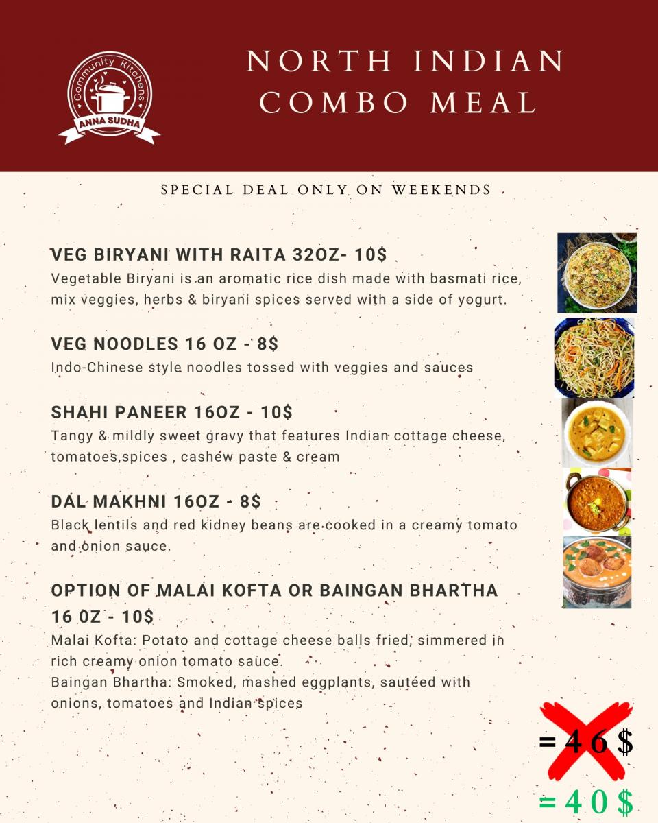 Combo meals store menu