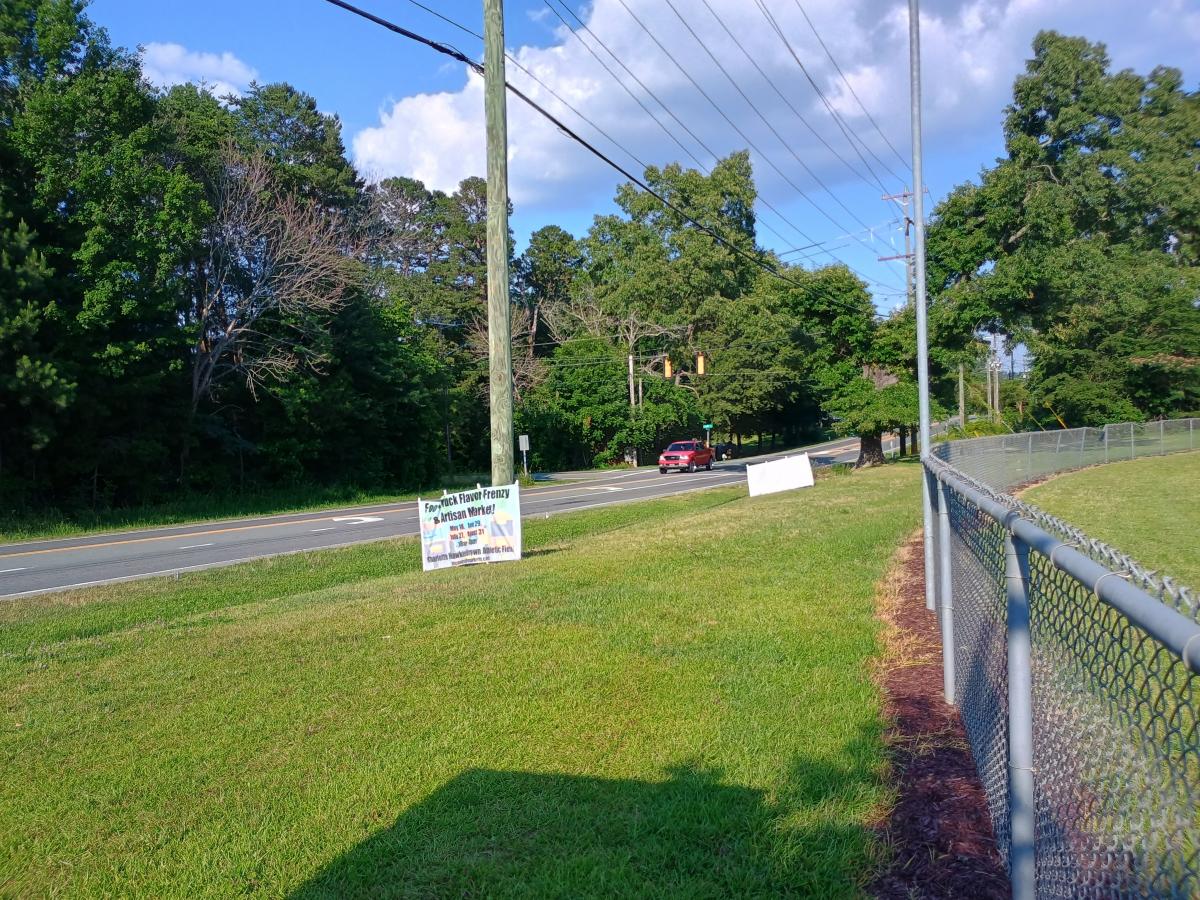 We have four banners on property ten days before the event