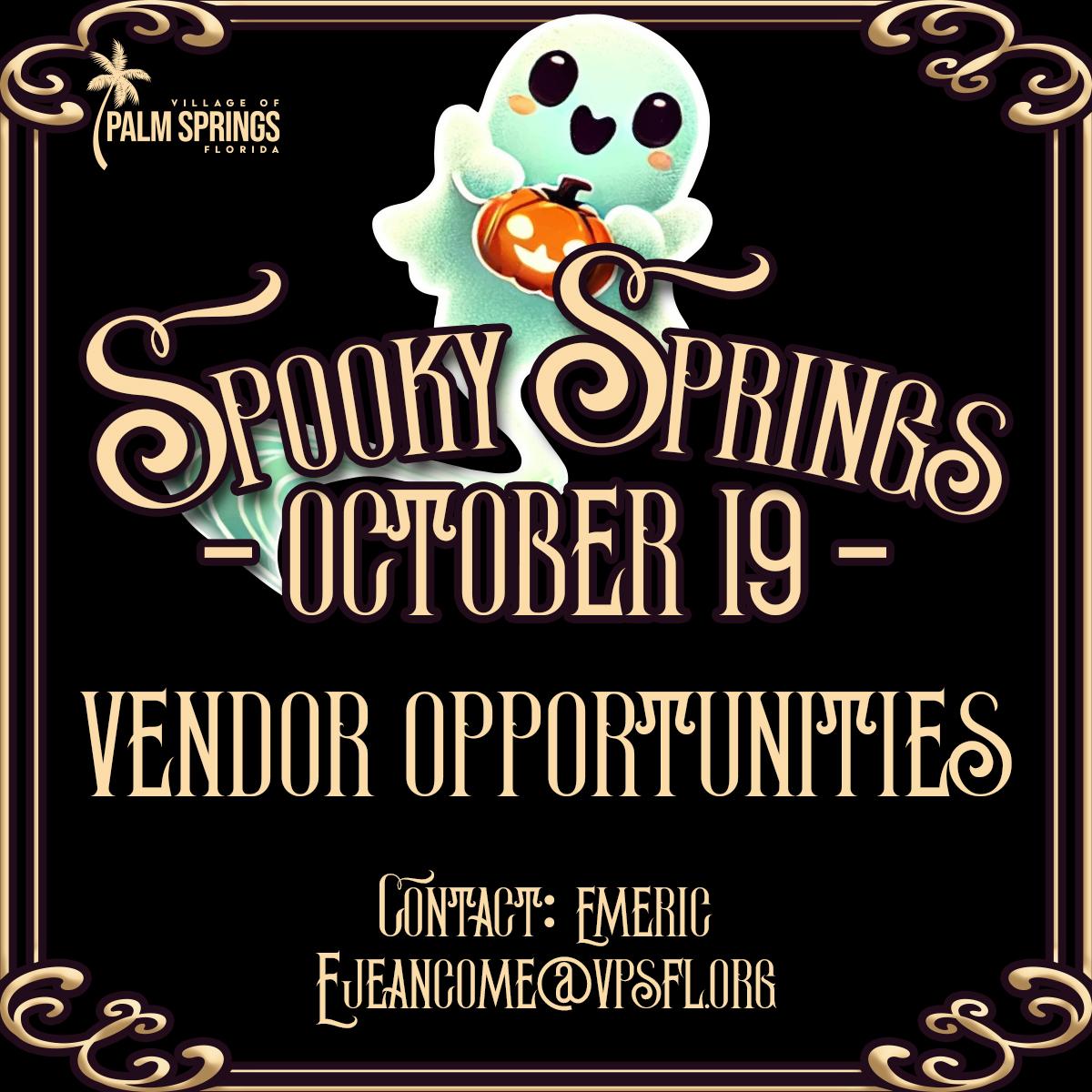 Spooky Springs Trunk or Treat Vendor Application