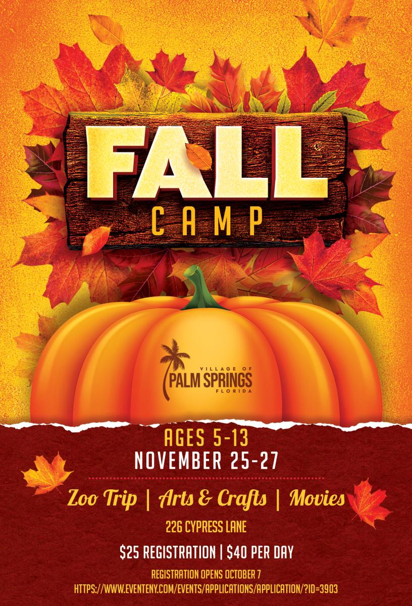 Village of Palm Springs 2024 Fall Camp Registration