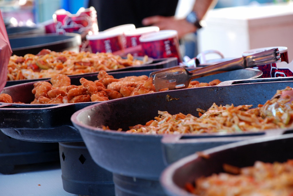 BBQ Food cooked at an event.