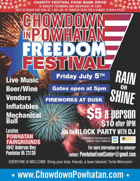 ChowDown In Powhatan Freedom Festival