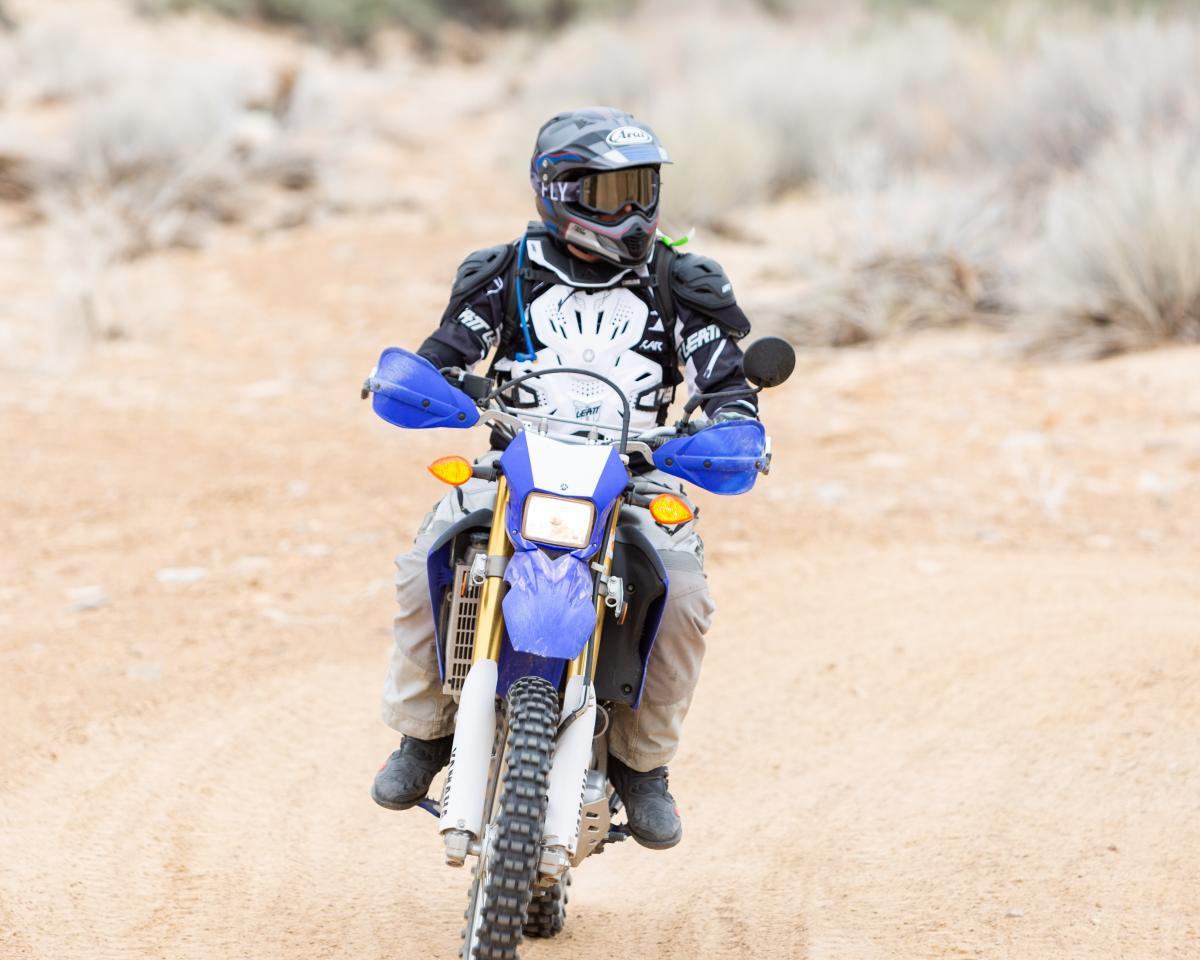 dirt biker on trail