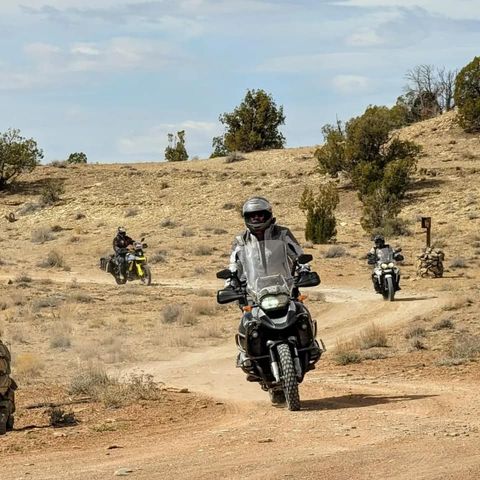 Adventure Bike Riders on a trail