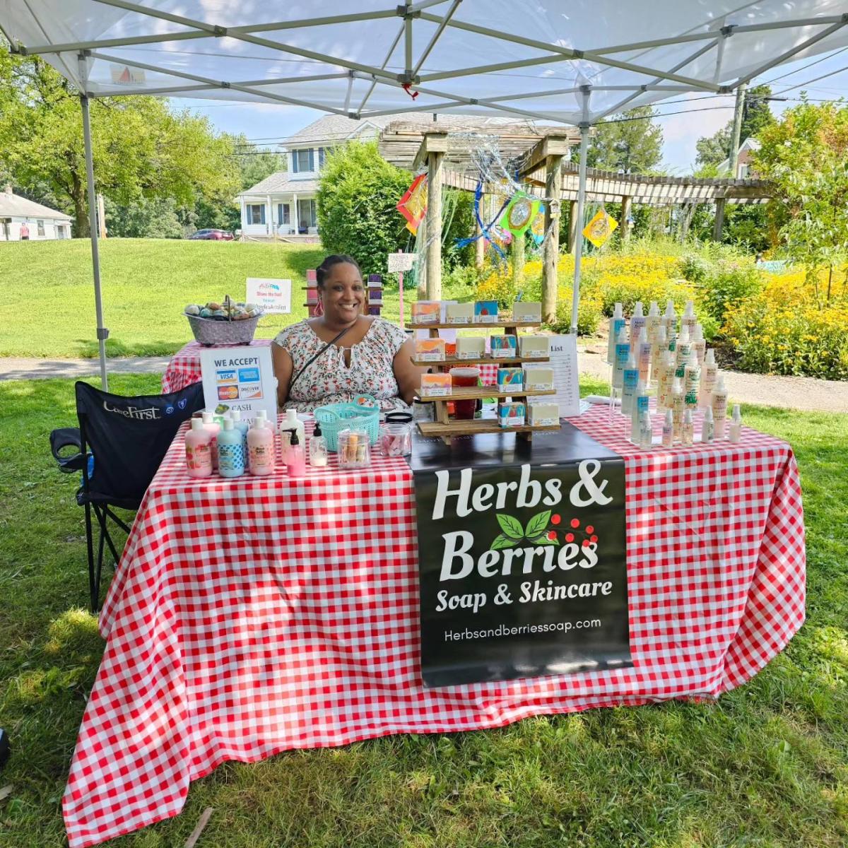 Herbs and Berries booth