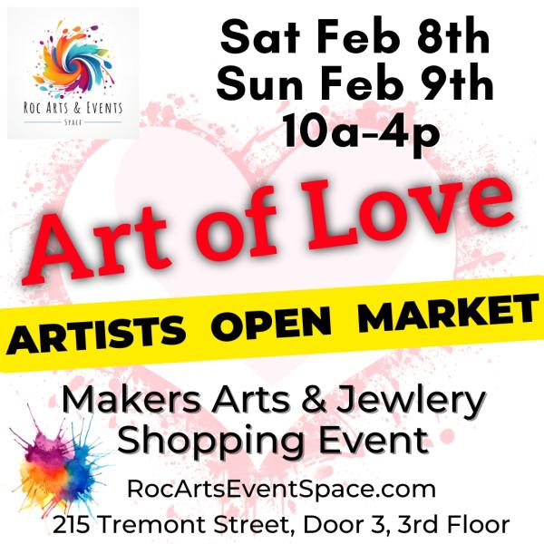 Art of Love -  Artist Application - 2 day event Feb 8th & 9th Sat/Sun 10am/4pm