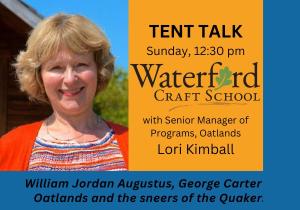 Sunday TENT TALK (12:30 pm): William Jordan Augustus, George Carter of Oatlands and the sneers of the Quakers cover picture