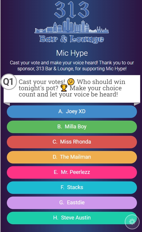 Live Voting Poll Branded