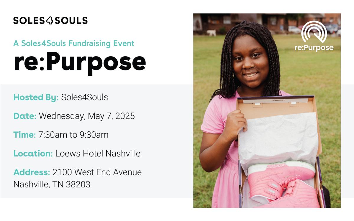 re:Purpose  A Fundraising Breakfast and Live Podcast Recording  to support Soles4Souls