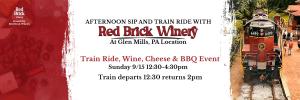 Afternoon Sip and Train Ride with RED BRICK WINERY- Wines & Cheese cover picture