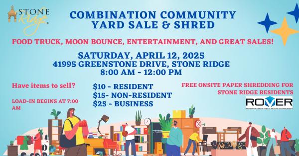 Stone Ridge Spring Community Yard Sale and Shred