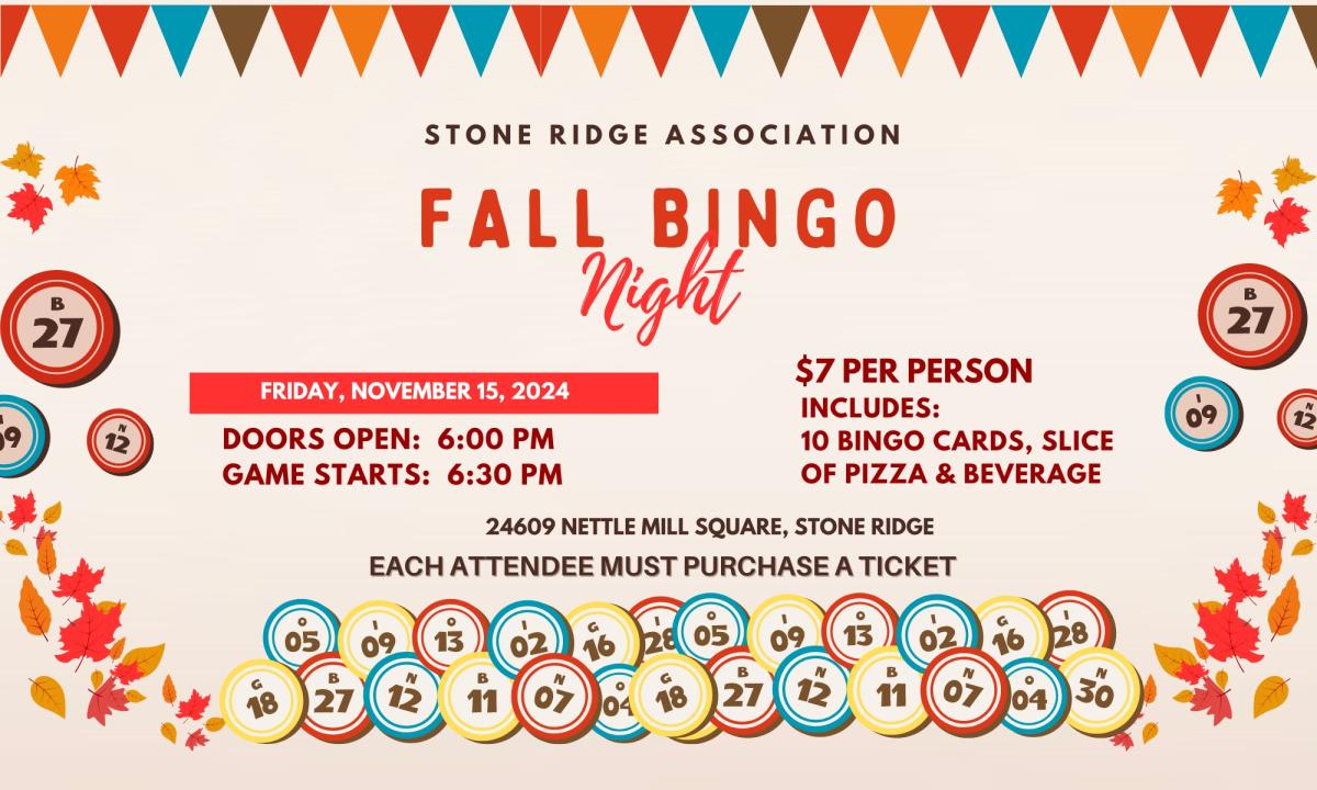 Stone Ridge - Friday Bingo Night