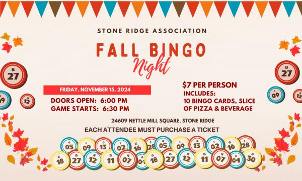 Stone Ridge - Friday Bingo Night