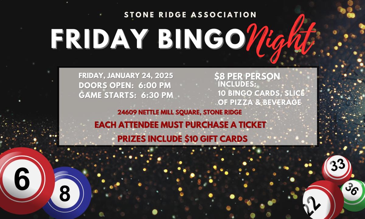 Stone Ridge - Friday Bingo Night -  January cover image