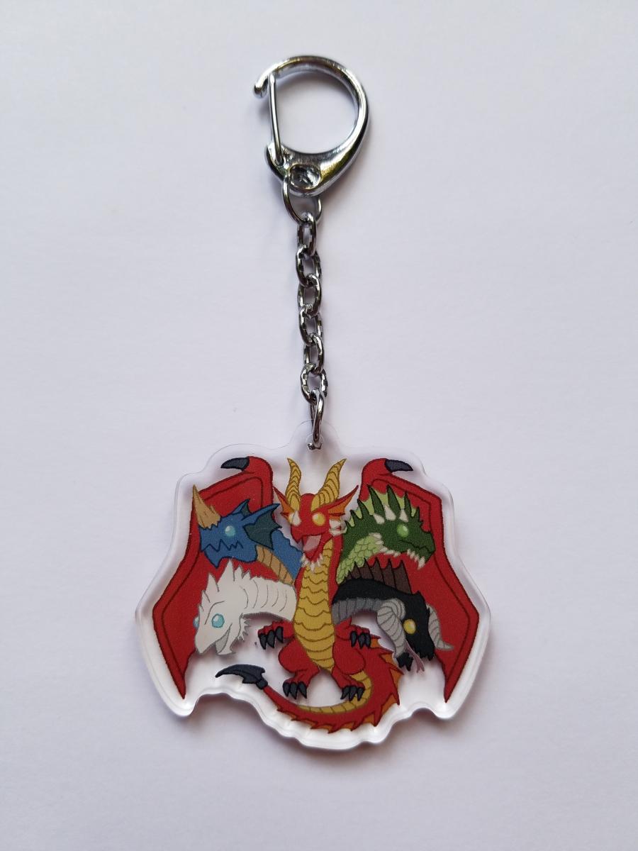 Tiamat Charm - Dungeons And Dragons Charm - Acrylic Charm - Double 