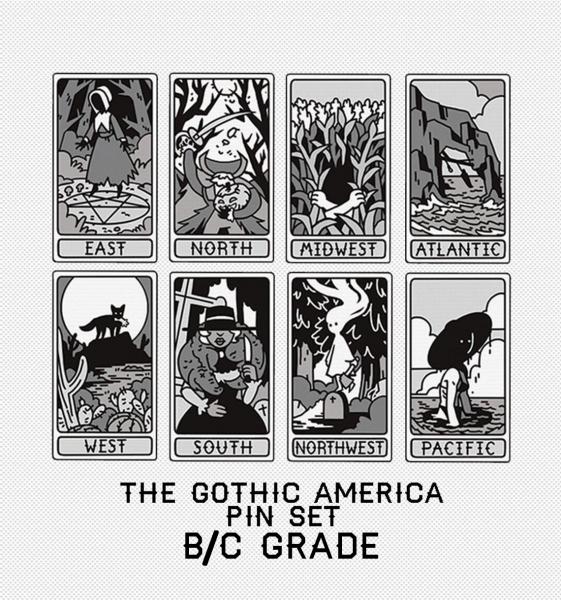 Gothic America B/C grade pins