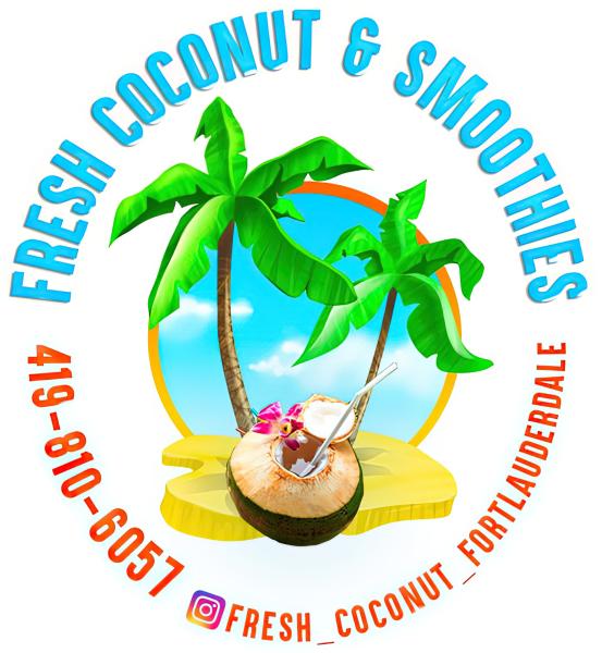 Fresh coconut and smoothies