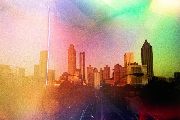 Rainbow Atlanta Skyline | Atlanta, Georgia Art Print