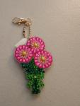 Diamond Art Flower Key Chains