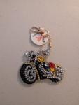 Diamond Art Motorcycle Key Chain